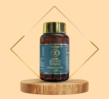 Men's Massage Oil  & Sigma Male 365 Capsule - For Improved Energy Levels, Vitality & Performance